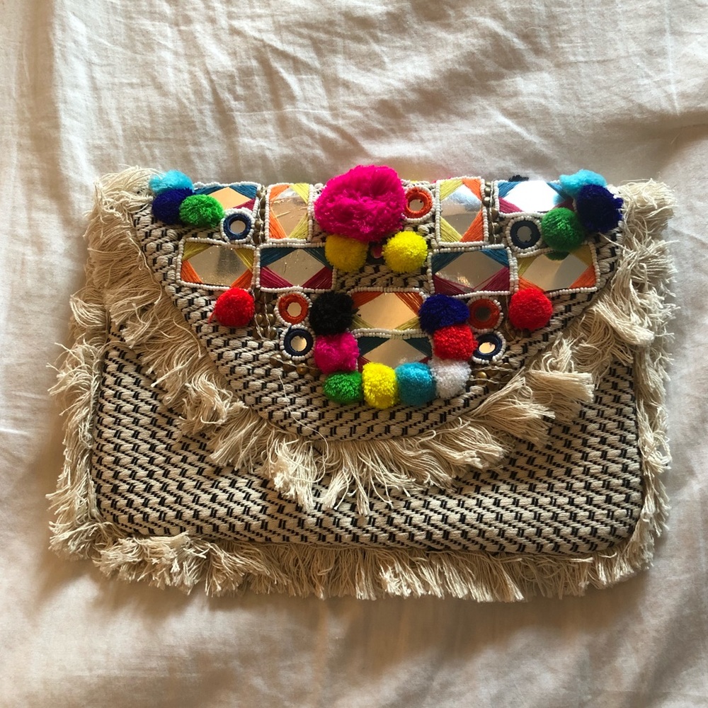 Pom Pom Boho Clutch by Circus Sam Edelman